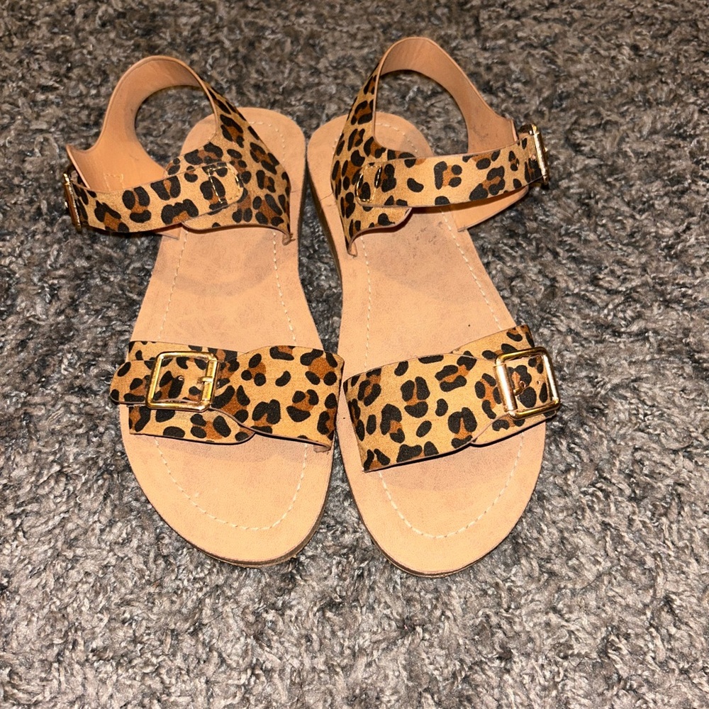 Leopard print sandals